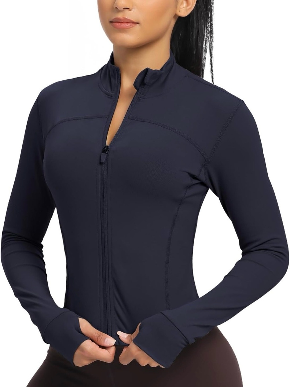 Amazon Athletic Zip‑Up Jacket – Bijou Blue, Size Small